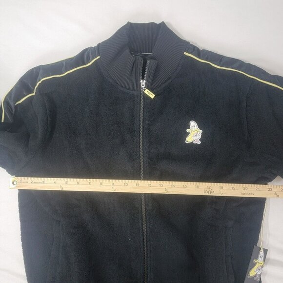 Bananas Monkey Track Suit Jacket Size Large Black NEW NIB Zip Up Soft Thick Warm - Picture 6 of 9
